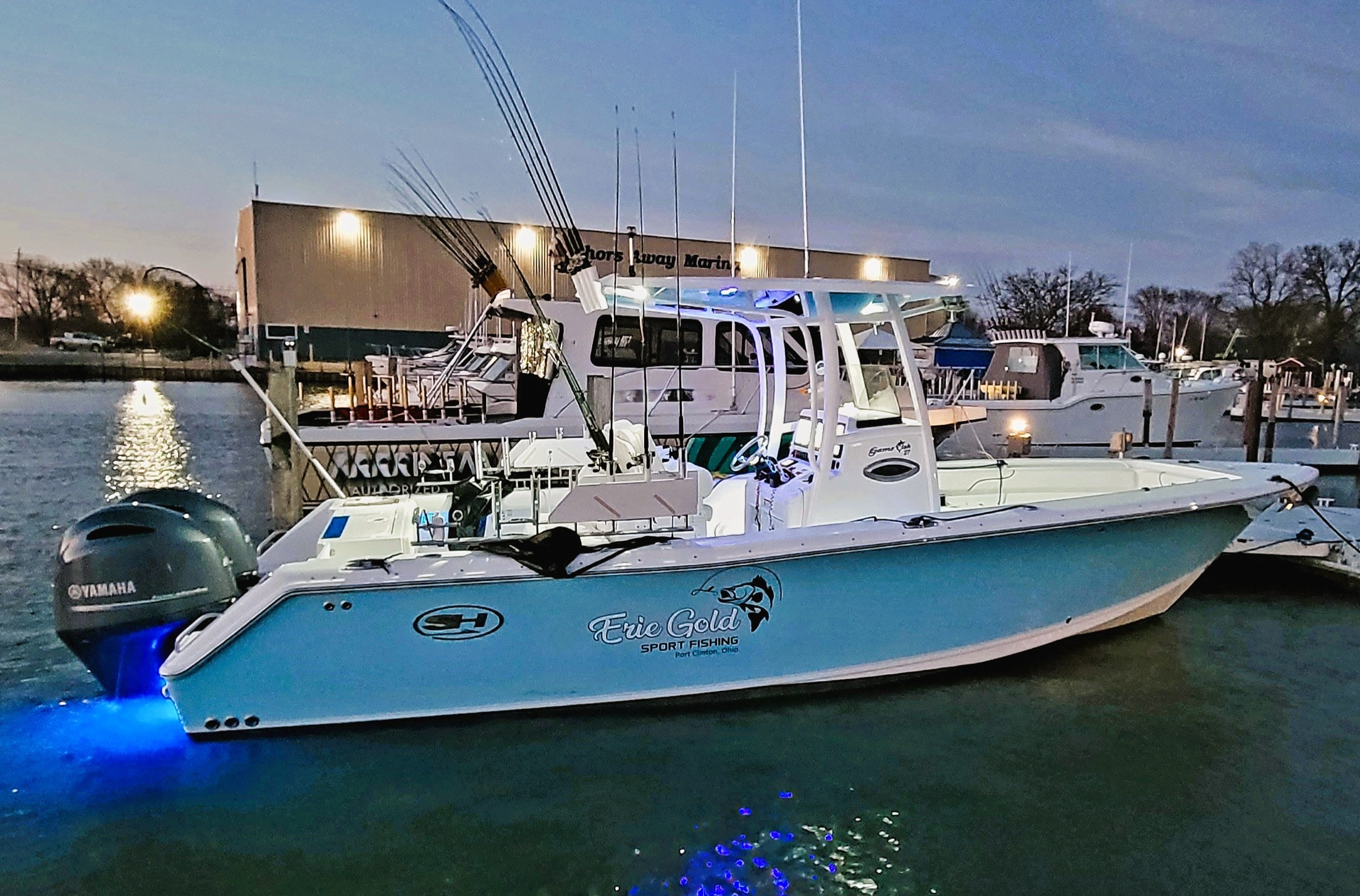 Anglers on Lake Erie